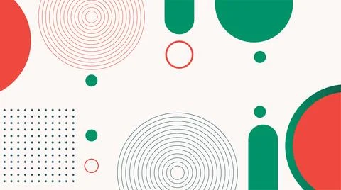 Abstract template design of geometric shapes and circle patterns, modern fu.. Stock Illustration