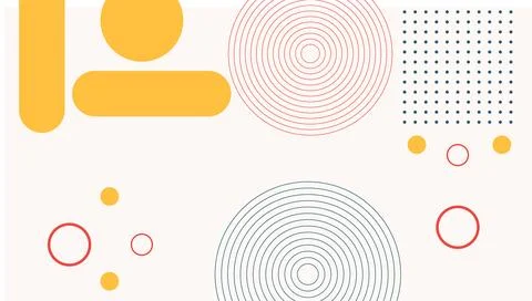 Abstract template design of geometric shapes and circle patterns, modern fu.. Stock Illustration
