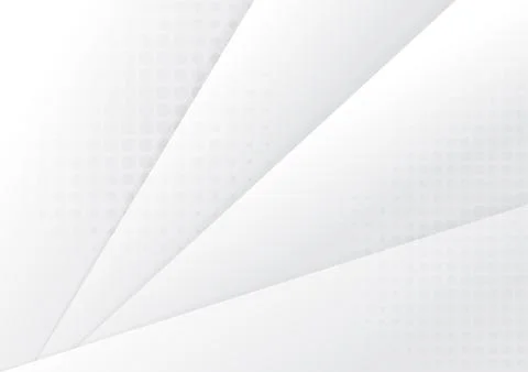 Abstract template design of gradient white and gray paper cut with shadow. Stock Illustration