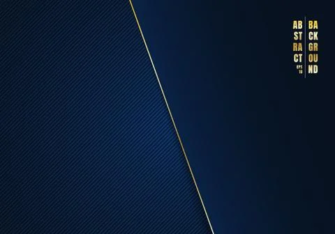 Abstract template diagonal lines striped dark blue gradient background and te Stock Illustration