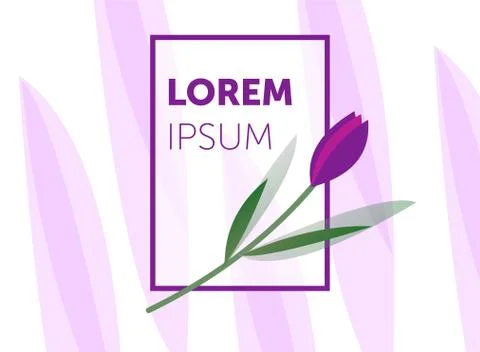 Abstract template with floral elements. Banner, poster, cover design template 스톡 일러스트