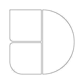 Abstract template frame collage board art bauhaus line for text. Contemporary 스톡 일러스트