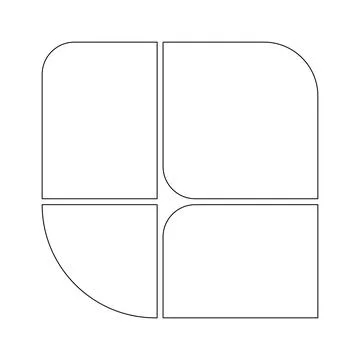 Abstract template frame collage board art bauhaus line for text. Contemporary Stock-Illustration