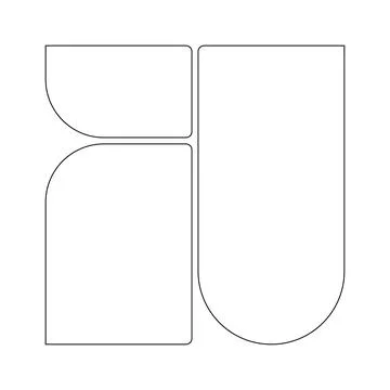 Abstract template frame collage board art bauhaus line for text. Contemporary 스톡 일러스트