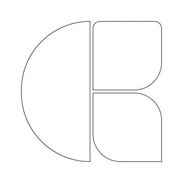 Abstract template frame collage board art bauhaus line for text. Contemporary Stockillustratie