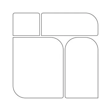 Abstract template frame collage board art bauhaus line for text. Contemporary Stock Illustration