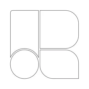 Abstract template frame collage board art bauhaus line for text. Contemporary Stockillustratie