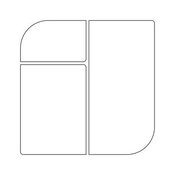 Abstract template frame collage board art bauhaus line for text. Contemporary Stock Illustration