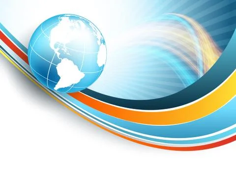 Abstract template with globe Stock Illustration