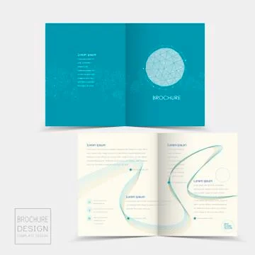 Abstract template half-fold brochure Stock Illustration
