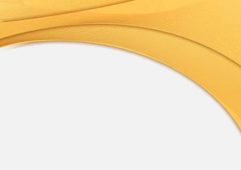 Abstract template header yellow curve with line elements texture isolated on Illustrazione stock