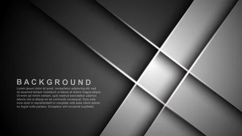 Abstract template of overlapping background with lines. Vector illustration Stock Illustration