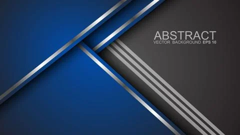 Abstract template of overlapping background with lines. Vector illustration Stock Illustration