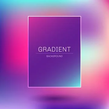 Abstract template rectangle frame pink, purple, blue gradient color on vibran Illustrazione stock