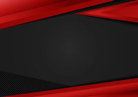 Abstract template red geometric triangles contrast black background. You can 스톡 일러스트