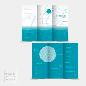 Abstract template tri-fold brochure Stock Illustration