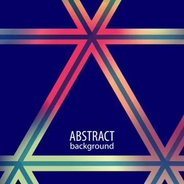 Abstract template with triangle grid Stock Illustration