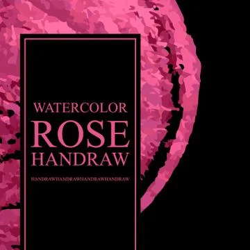 Abstract template with watercolor elements pink rose for business designs Stock Illustration