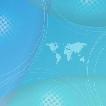 Abstract template with world map Stock Illustration