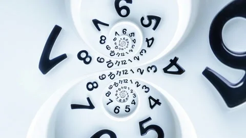 Abstract Temporal Vortex, Endless Clock Spiral Animation v10 Stock Footage 336741680