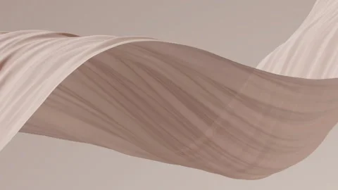 Abstract tenderness beige brown silk background luxury wave cloth satin pastel Stock Footage 282922052