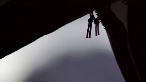 Abstract tent camping view with zip pullstring Видео 250009480