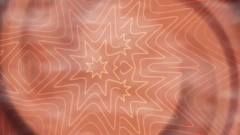 Abstract terracotta mandala pattern rotating in a seamless motion loop Stock Footage 345466461