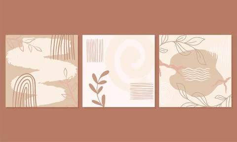 Abstract terracotta modern background set Ilustración de archivo