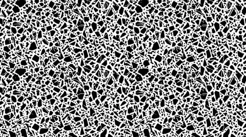 Abstract terrazzo floor pattern with scattered black stone fragments on whi.. Stock Illustration