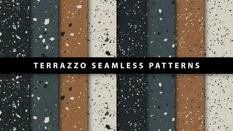 Abstract terrazzo seamless pattern Stock Illustration