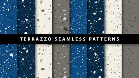 Abstract terrazzo seamless pattern Stock Illustration