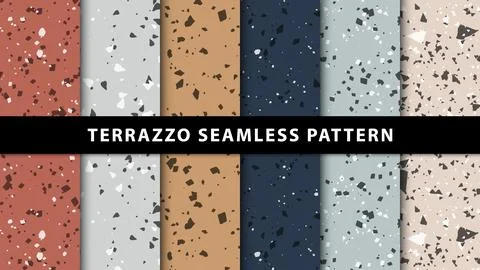 Abstract terrazzo seamless pattern Stock Illustration