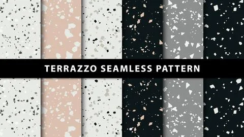 Abstract terrazzo seamless pattern Stock Illustration