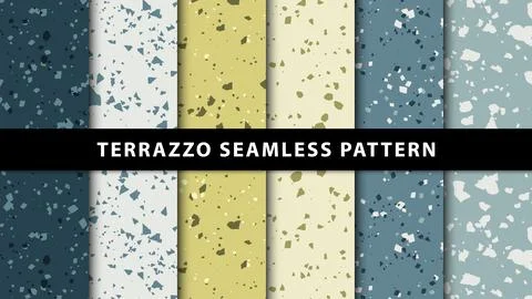 Abstract terrazzo seamless pattern Stock Illustration