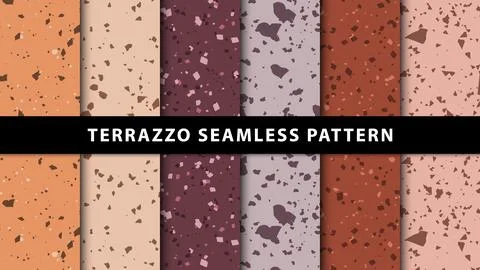 Abstract terrazzo seamless pattern Stock Illustration