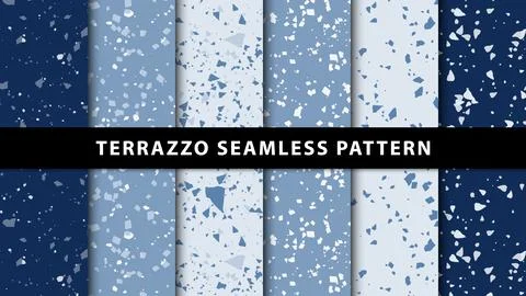 Abstract terrazzo seamless pattern Stock Illustration