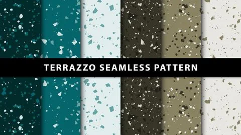 Abstract terrazzo seamless pattern Stock Illustration