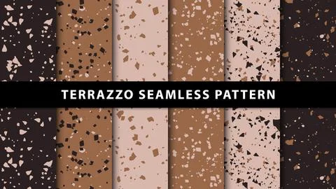 Abstract terrazzo seamless pattern Stock Illustration