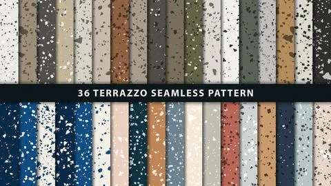 Abstract terrazzo seamless pattern Stock Illustration