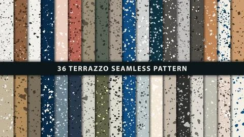 Abstract terrazzo seamless pattern Illustrazione stock