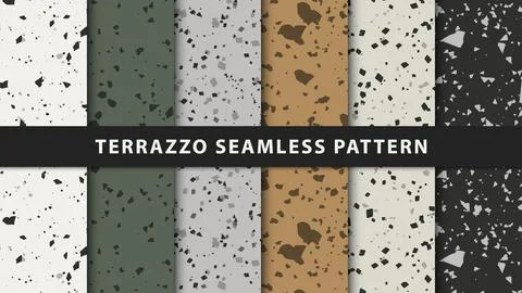 Abstract terrazzo seamless pattern Stock Illustration