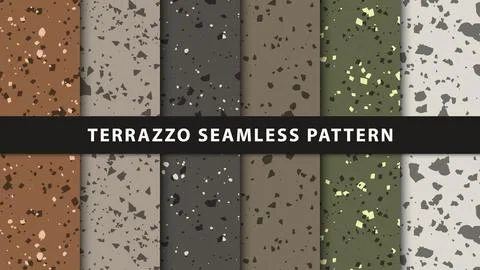Abstract terrazzo seamless pattern Illustrazione stock