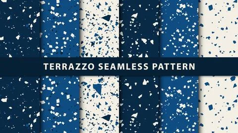 Abstract terrazzo seamless pattern Stock Illustration