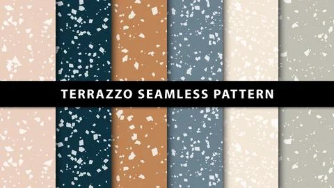 Abstract terrazzo seamless pattern Stock Illustration