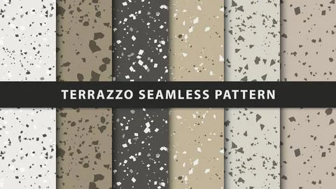 Abstract terrazzo seamless pattern Stock Illustration