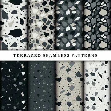 Abstract terrazzo seamless pattern Stock Illustration