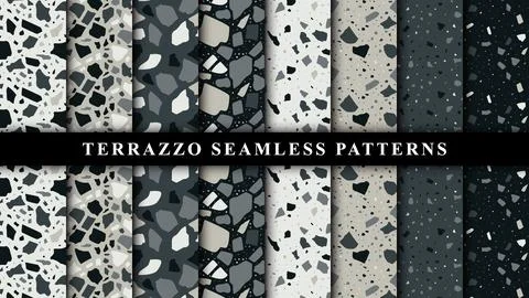 Abstract terrazzo seamless pattern Illustrazione stock