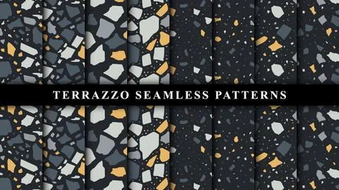 Abstract terrazzo seamless pattern Stock Illustration