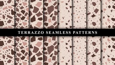 Abstract terrazzo seamless pattern Stock Illustration