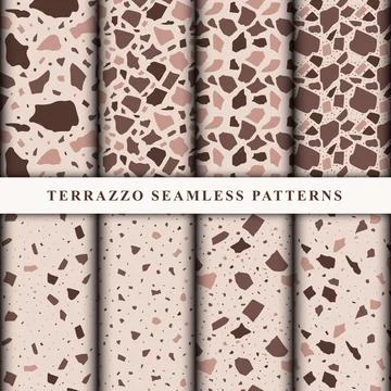 Abstract terrazzo seamless pattern Stock Illustration